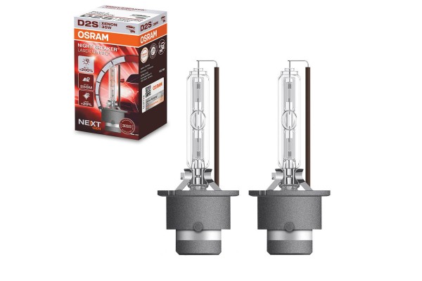 Λάμπα Hid Xenon D2S 4500k 85Volt 35Watt Xenarc Night Braker Laser +200% Next Generation Osram 66240XNN 1 Τεμάχιο