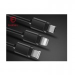 Καλώδιο Φόρτισης Και Μεταφοράς Δεδομένων Usb Earldom EC-IMC015 3 In 1 Black 1.2m 1 Τεμάχιο