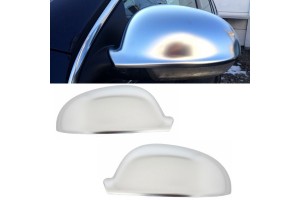 Καπάκια Καθρεφτών Για Vw Golf V (5) 03-08 / Jetta 05-10 / Eos 06-08 / Sharan 04-10 / Passat 3BG 04-05 Brushed Aluminium 2 Τεμάχια