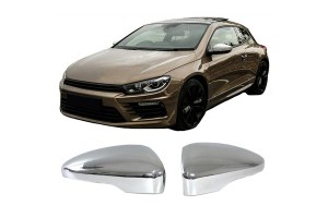 Καπάκια Καθρεφτών Για Vw Scirocco 08-17, Eos 06-15, Passat Cc 08-12, Jetta 10-14 Χρωμίου 2 Τεμάχια
