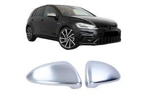 Καπάκια Καθρεφτών Για Vw Golf Vii (7) 12-20 / Touran 15+ Brushed Aluminium 2 Τεμάχια
