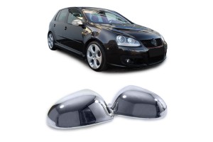 Καπάκια Καθρεφτών Για Vw Golf V (5) 03-08 / Jetta 05-10 / Eos 06-08 / Sharan 04-10 / Passat 3BG 04-05 Χρωμίου 2 Τεμάχια