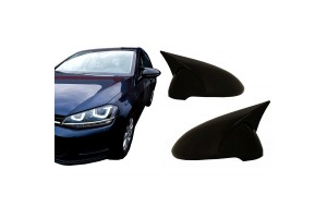 Καπάκια Καθρεφτών Για Vw Golf Vii (7) 12-20 , Touran 15+ M4 Look Γυαλιστερό Μαύρο 2 Τεμάχια
