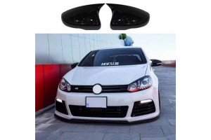 Καπάκια Καθρεφτών Για Vw Golf Vi (6) 08-12, Touran 10-15 M4 Look Μαύρο Γυαλιστερό 2 Τεμάχια