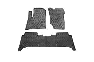 Πατάκια Σκαφάκια 3D Από Λάστιχο Για Porsche Cayenne 1 (9PA) (02-11) / Vw Touareg 1 (7L) 02-10 "Star Diamond" 3 Τεμάχια Μαύρα