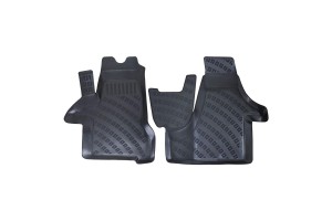 Πατάκια Σκαφάκια 3D Από Λάστιχο Tpe Για Vw Transporter T5 2003-2015/T6 2015- /T7 Rizline 2 Τεμάχια Μαύρα