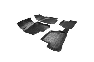 Πατάκια Σκαφάκια 3D Από Λάστιχο Tpe Για Vw Tiguan 2007-2014 Rizline 4 Τεμάχια Μαύρα