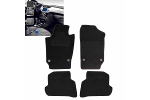 Πατάκια Αυτοκινήτου Μοκέτα Για Vw Polo 6R 2009-2017 Car+ Black 4 Pieces