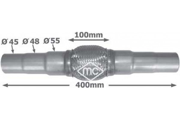 Metalcaucho Εύκαμπτος σωλήνας, σύστ. εξάτμ. - 02046