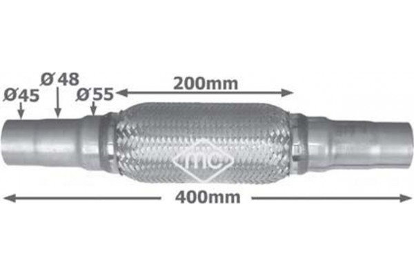 Metalcaucho Εύκαμπτος σωλήνας, σύστ. εξάτμ. - 02047