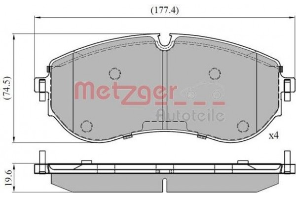 Metzger Σετ τακάκια, Δισκόφρενα - 1170898