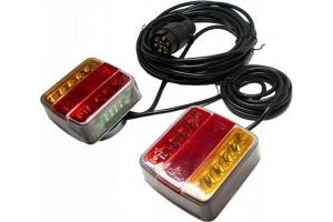 Φανάρια Τρέιλορ Μαγνητικά Με Καλωδίωση Led 12 Volt 10x9x4 Cm Σετ 2 Τεμάχια