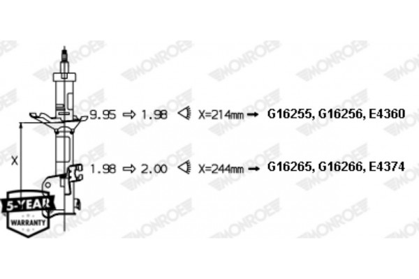 Monroe Αμορτισέρ - G16266 Monroe Αμορτισέρ - G16266