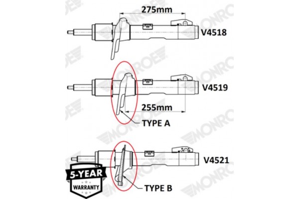 Monroe Αμορτισέρ - V4518 Monroe Αμορτισέρ - V4518