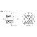 Moog Σετ Ρουλεμάν Τροχών - OP-WB-11091