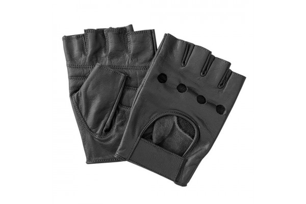 Simoni Racing Γαντια Οδηγου Δερματινα Μαυρα Μισα (M) Vintage Gloves