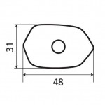 Ανταπτορας Για Φλας Kawasaki 2012+ 48x31mm 4 ΤΕΜ.