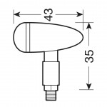 Lampa Drop Led Φλας 2τμχ Ασημί