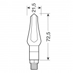 Lampa Zephyr Led Φλας 2τμχ Μαύρο