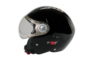 Koji Black Gloss Κράνος Μηχανής Jet 1835gr