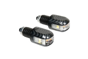 Lampa Αντίβαρα Τιμονιού με Φλας & led Μαύρο