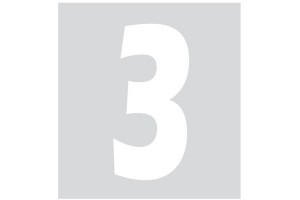 Lampa Αυτοκόλλητος Αριθμός Αυτοκινήτου "3" 14 x 6.5cm σε Λευκό Χρώμα