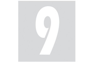 Lampa Αυτοκόλλητος Αριθμός Αυτοκινήτου "8" 14 x 6.5cm σε Μαύρο Χρώμα