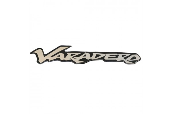 Honda Varadero Αυτοκολλητο 35 Χ 5 cm ΜΑΥΡΟ/ΧΡΩΜΙΟ Με Επικαλυψη Εποξειδικης Ρυτινης (ΥΓΡΟ ΓΥΑΛΙ) - 1 ΤΕΜ.
