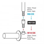 Ανταπτορες Για Καθρεπτες M8DX>M10DX