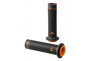 Χειρολαβες Τιμονιου Μηχανης SPORT-GRIP ΜΑΥΡΟ/ΠΟΡΤΟΚΑΛΙ (22 mm-12cm/25mm-12,5cm) Lampa - 2 ΤΕΜ.