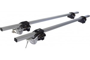 Μπάρες Οροφής Rackit Αλουμινίου 123cm Railing System Ασημί Με Καπάκια 2 Τεμάχια