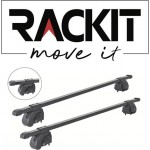Μπάρες Οροφής Rackit Μεταλλικές 125cm Railing System Σετ Με Πόδια Και Κλειδαριά Μαύρες 2 Τεμάχια