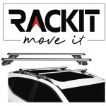 Μπάρες Οροφής Rackit Αλουμινίου 120cm Για Αυτοκίνητα Με Εργοστασιακές Παράλληλες Μπάρες(Σετ Με Πόδια Και Κλειδαριά) Ασημί 2 Τεμάχια