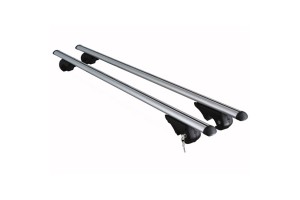 Μπάρες Οροφής Αυτοκινήτου Αλουμινίου 135cm Για Αυτοκίνητα Με Εργοστασιακές Παράλληλες Μπάρες(Σετ Με Πόδια Και Κλειδαριά) 2 Τμχ