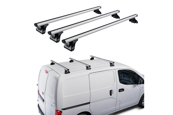 Μπάρες Οροφής Αλουμινίου Cruz 924-098 Alu Cargo AF3-158cm Ασημί 3 Τεμάχια