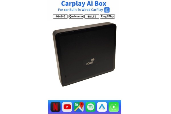 Carplay Ai Box 8Core 4+64GB - Μετατροπέας Ενσύρματου Carplay Σε Ασύρματο CarPlay/Android Auto & Android Box