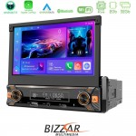 Bizzar 1DIN Deck 4core Android14 2+32GB Navigation Multimedia Deckless 7" Με Carplay/AndroidAuto