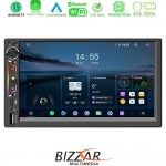 Bizzar 2DIN Deck 4core Android13 4+32GB Navigation Multimedia Deckless 7" Με Carplay/AndroidAuto