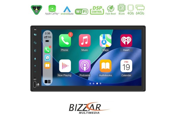 Bizzar 2DIN Deck 8core Android15 4+64GB Navigation Multimedia Deckless 6.9" Με Carplay/AndroidAuto Bizzar 2DIN Deck 8core Android15 4+64GB Navigation Multimedia Deckless 6.9" Με Carplay/AndroidAuto