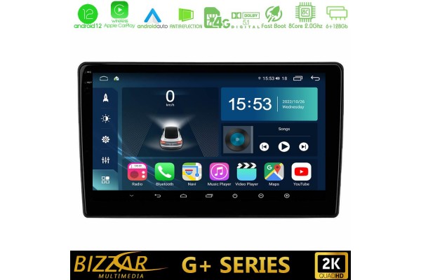 Bizzar G+ Series 8Core Android12 6+128GB Navigation Multimedia Tablet 10"
