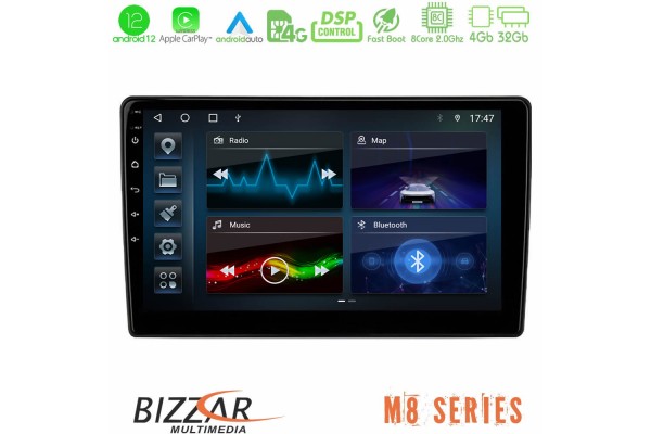 Bizzar M8 Series 8Core Android12 4+32GB Navigation Multimedia Tablet 10"