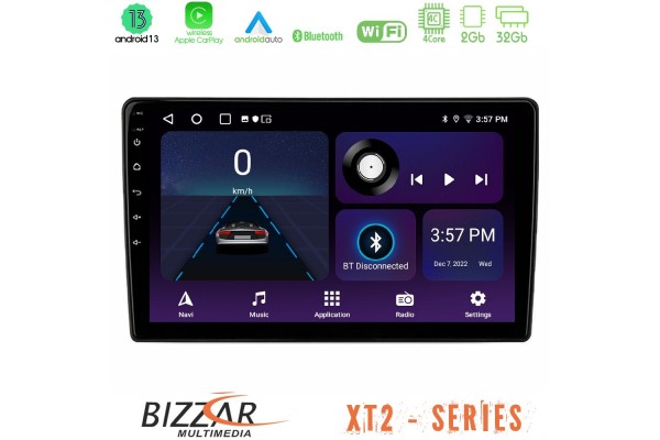 Bizzar XT2 Series 4Core Android13 2+32GB Navigation Multimedia Tablet 10" Με Carplay & Android Auto