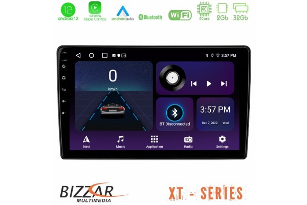 Bizzar Xt Series Android12 2+32GB Navigation Multimedia Tablet 9" Με Carplay & Android Auto