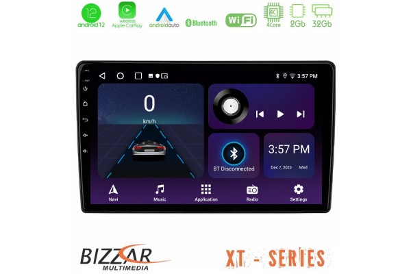 Bizzar Xt Series Android12 2+32GB Navigation Multimedia Tablet 10" Με Carplay & Android Auto