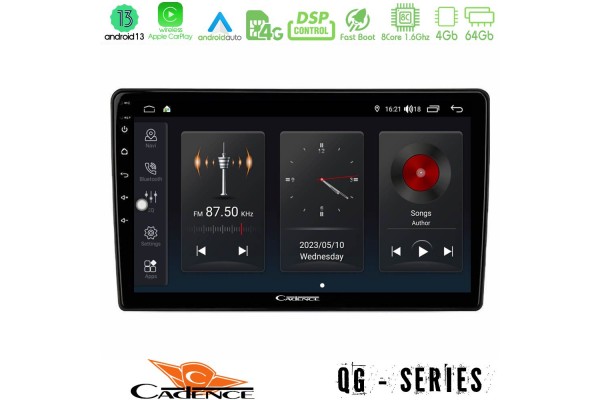 Cadence Qg Series 8Core Android13 4+64GB Navigation Multimedia Tablet 10"