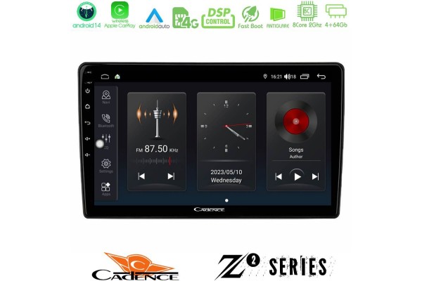 Cadence Ζ2 Series 8Core Android14 4+64GB Navigation Multimedia Tablet 10"