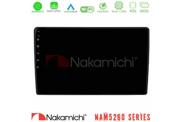 Nakamichi NAM5260 Series 4Core Android12 4+64GB Navigation Multimedia Tablet 10" Με Carplay & Android Auto