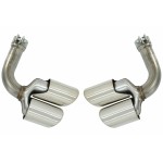 Μπούκες Σιγαστήρα Εξάτμισης Quad Κατάλληλες Για Porsche Cayenne 9Y0 Suv 3.0 (2018-και μετά) Αναβάθμιση Σε Cayenne S Χρωμίου