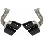 Μπούκες Σιγαστήρα Εξάτμισης Quad Κατάλληλο Για Porsche Cayenne 9Y0 Suv 3.0 (2018-και μετά) Αναβάθμιση Σε Cayenne S Μαύρο