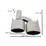 Μπούκες Εξάτμισης Κατάλληλες Για Mercedes C-Class E-Class S-Class Cls Sl Slk W204 W211 W221 W219 E63 C63 Design